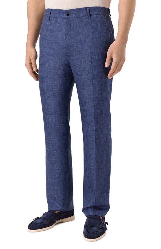 Брюки из шерсти и шелка MVST M26.CSM.T415/740-W00L/SILK Синий  M26.CSM.T415/740-W00L/SILK Фото 3