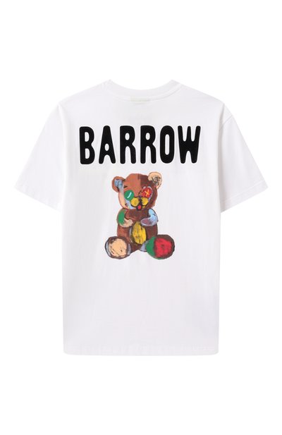 Хлопковая футболка BARROW белого цвета по цене 11400 руб., арт. S5BKJUTH023, фото 2 Хлопковая футболка BARROW, арт. S5BKJUTH023, фото 2