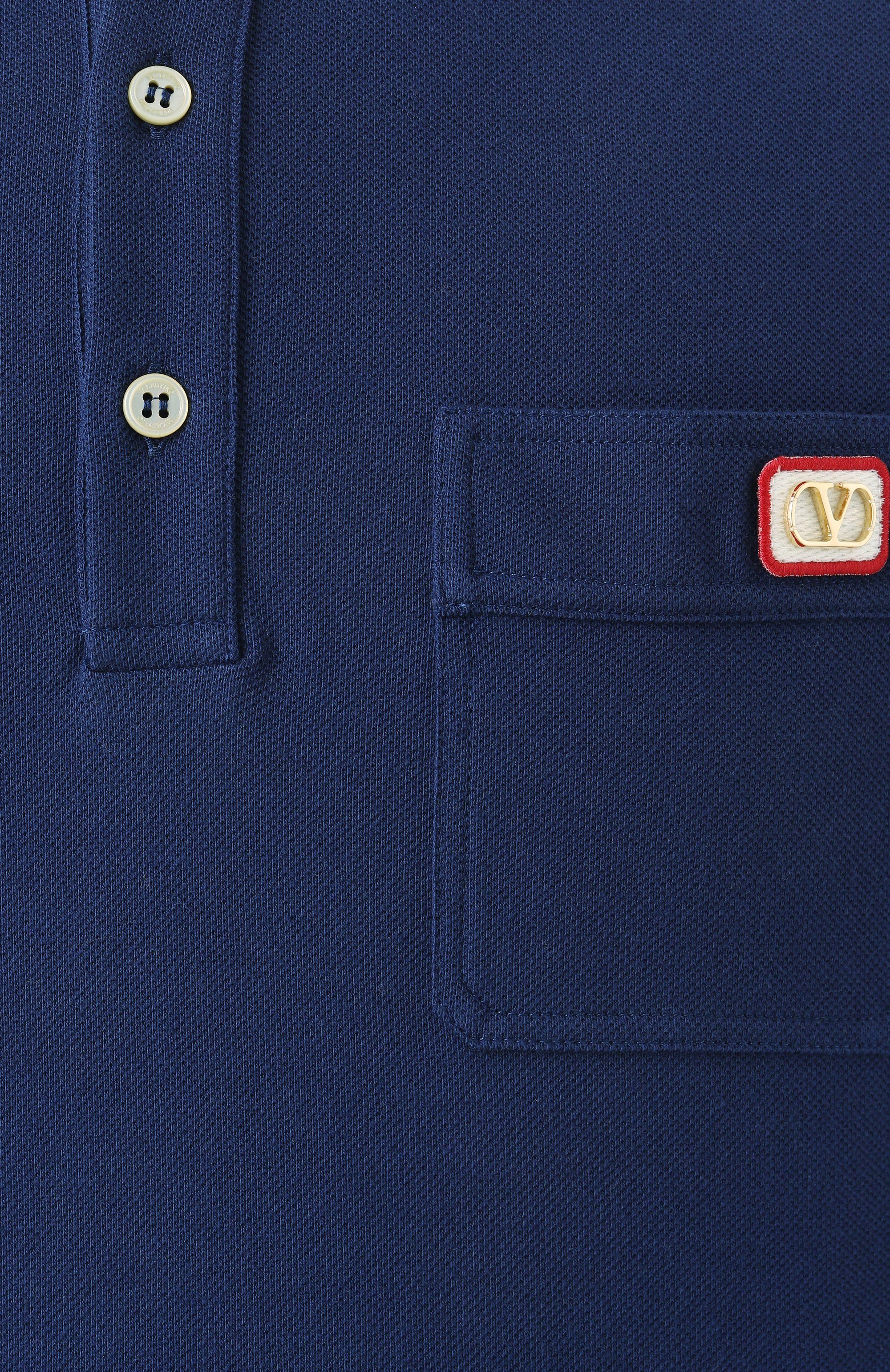 Хлопковое поло VALENTINO, арт. 6V3MH01KAQJ, фото 6