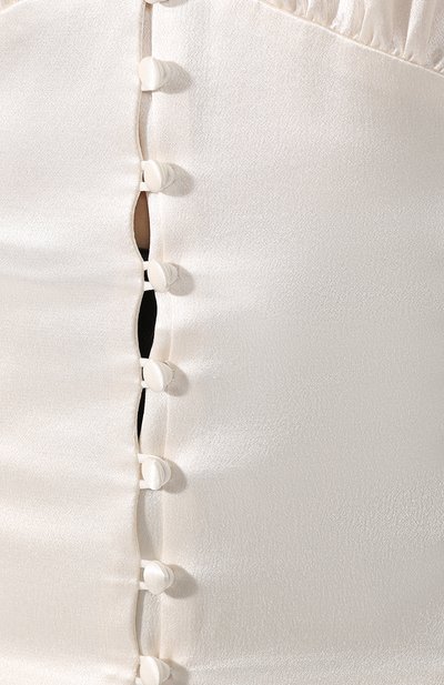 Шелковая блузка SAINT LAURENT белого цвета по цене 156500 руб., арт. 568635/Y001W, фото 5 Шелковая блузка SAINT LAURENT, арт. 568635/Y001W, фото 5