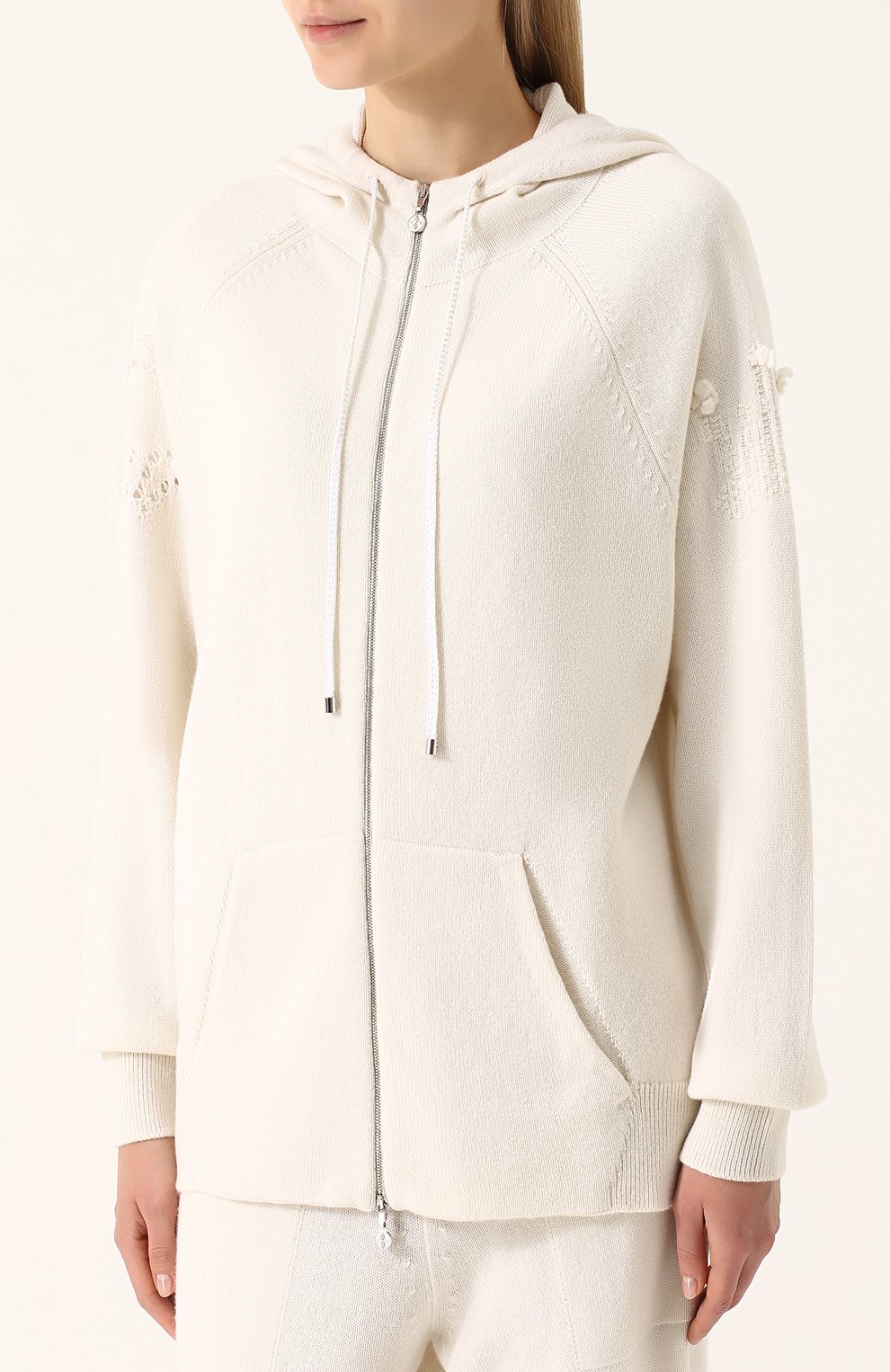 Кашемировый кардиган на молнии с капюшоном BARRIE, арт. W17C55275, фото 3