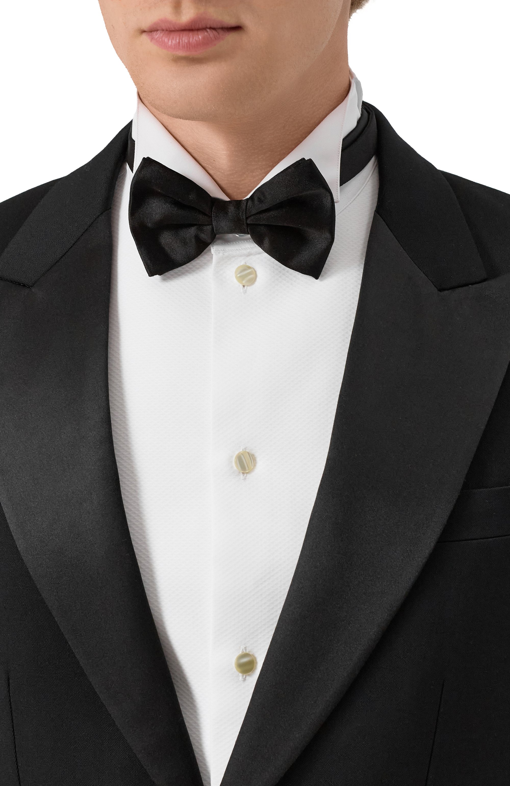 Шелковый галстук-бабочка CORNELIANI черного цвета по цене 17150 руб., арт. 26U308-2620301, фото 2 Шелковый галстук-бабочка CORNELIANI, арт. 26U308-2620301, фото 2