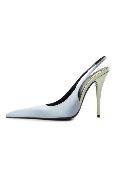 Текстильные туфли SAINT LAURENT голубого цвета по цене 158500 руб., арт. 859104/9QNAG, фото 4 Текстильные туфли SAINT LAURENT, арт. 859104/9QNAG, фото 4