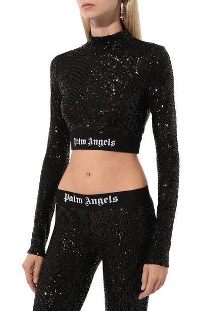 Топ с отделкой пайетками PALM ANGELS, арт. PWAD067F24FAB002, фото 3