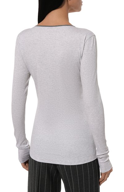 Хлопковый лонгслив BRUNELLO CUCINELLI, арт. MP902HC502, фото 4