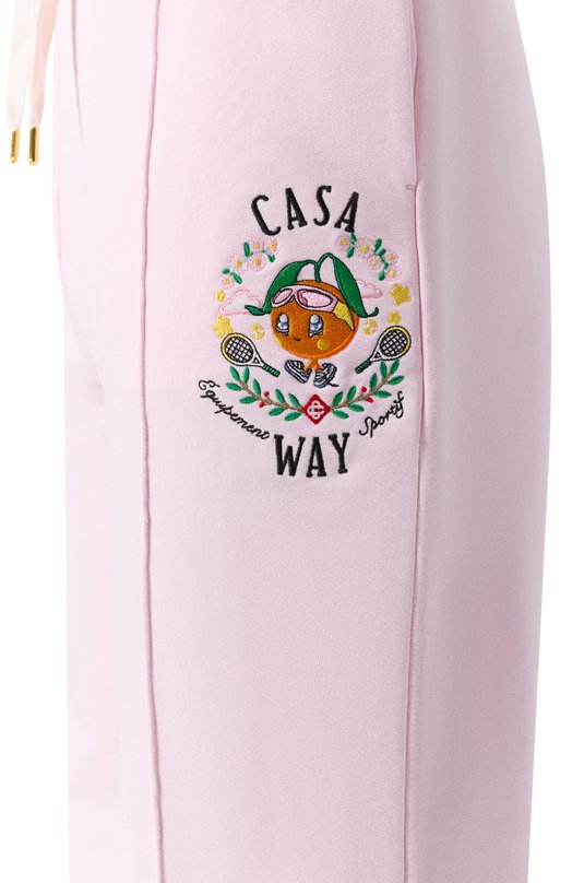 Хлопковые брюки Casablanca M-AW25-JTR-051-03 Розовый  M-AW25-JTR-051-03 Фото 5