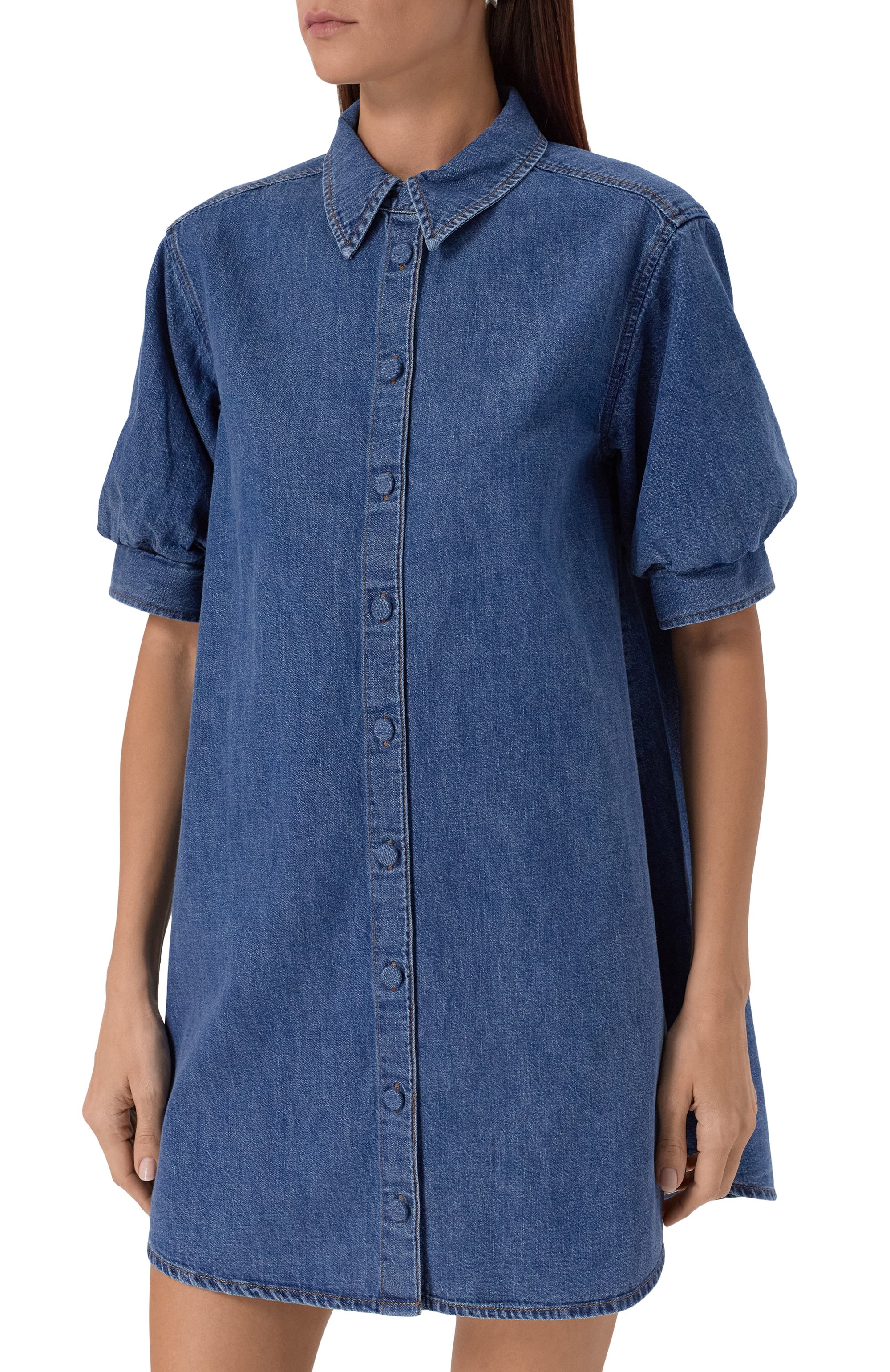 Джинсовое платье FRAME DENIM синего цвета по цене 68750 руб., арт. 6001316, фото 3 Джинсовое платье FRAME DENIM, арт. 6001316, фото 3