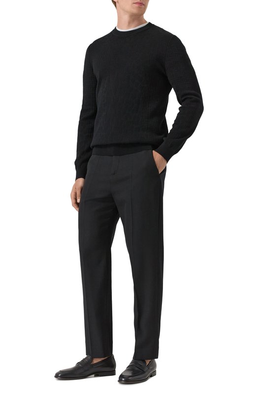 Джемпер из хлопка и вискозы Balmain FH1KD000/KI77 Чёрный  FH1KD000/KI77 Фото 2