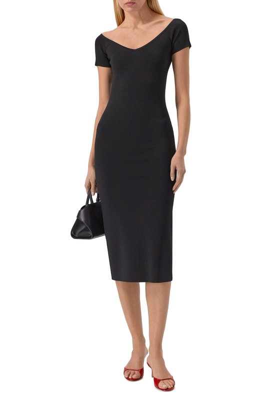 Платье из вискозы Max Mara Studio MSTCABINA Чёрный  MSTCABINA Фото 2