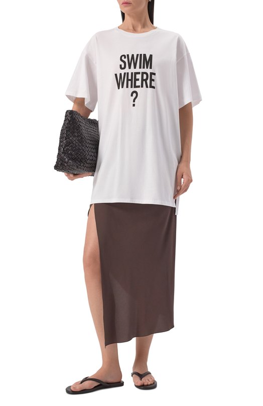 Хлопковая футболка Moschino A0702/9412 Белый  A0702/9412 Фото 2