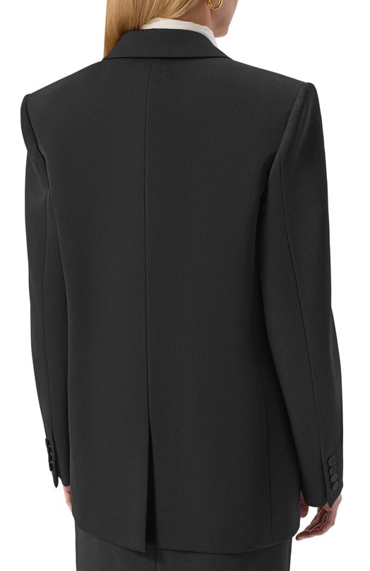 Шерстяной жакет Saint Laurent 837658/Y7E63 Чёрный  837658/Y7E63 Фото 4