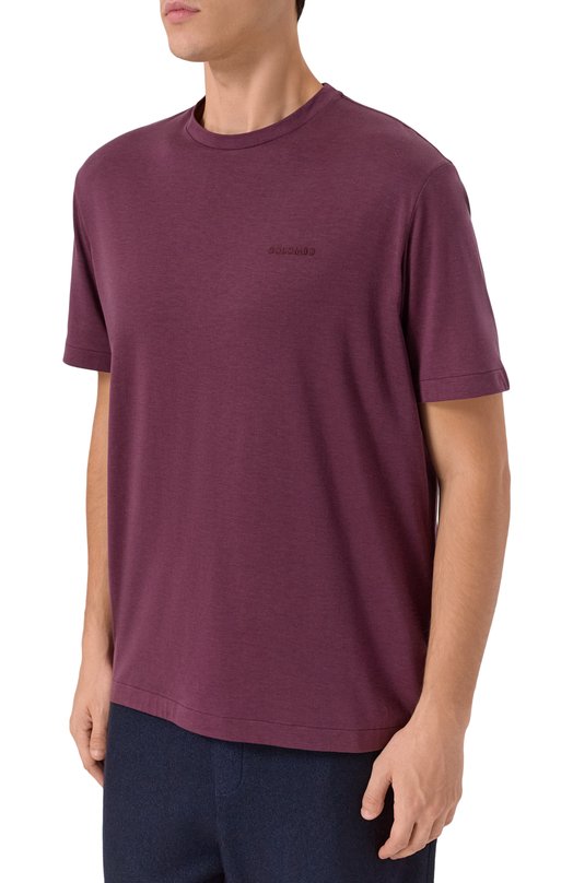 Футболка из шелка и хлопка Colombo TS00412/M0146-U Бордовый  TS00412/M0146-U Фото 3