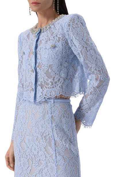 Жакет из вискозы и хлопка SELF-PORTRAIT, арт. RS25053TBL, фото 3