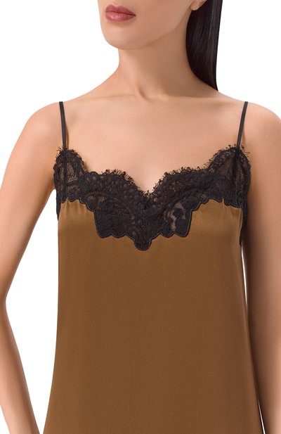 Шелковое платье CO коричневого цвета по цене 75300 руб., арт. 4704CSSC-C0RE, фото 4 Шелковое платье CO, арт. 4704CSSC-C0RE, фото 4