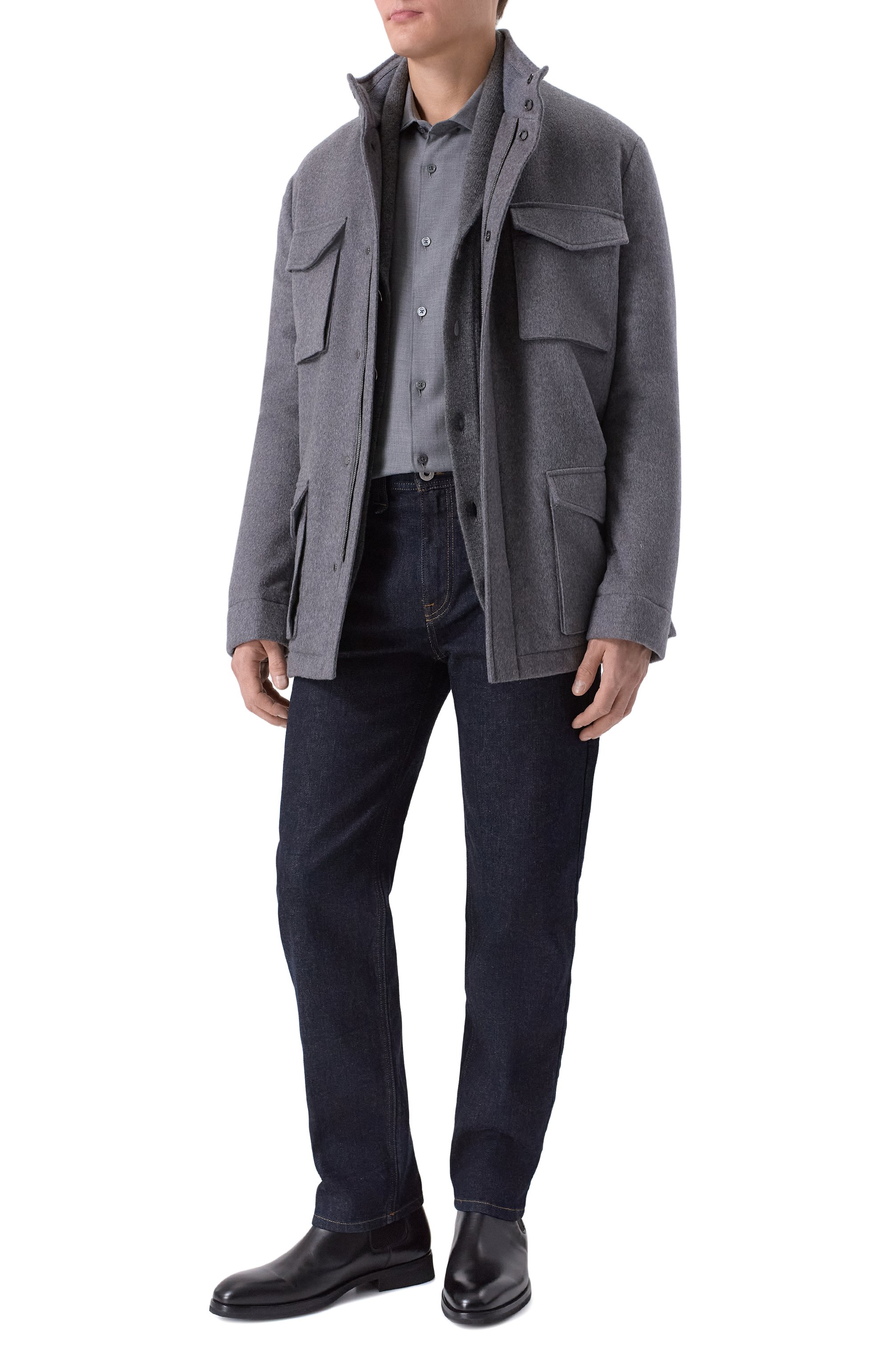 Рубашка из хлопка и кашемира ZEGNA, арт. SRF5/RE8X44A6, фото 2