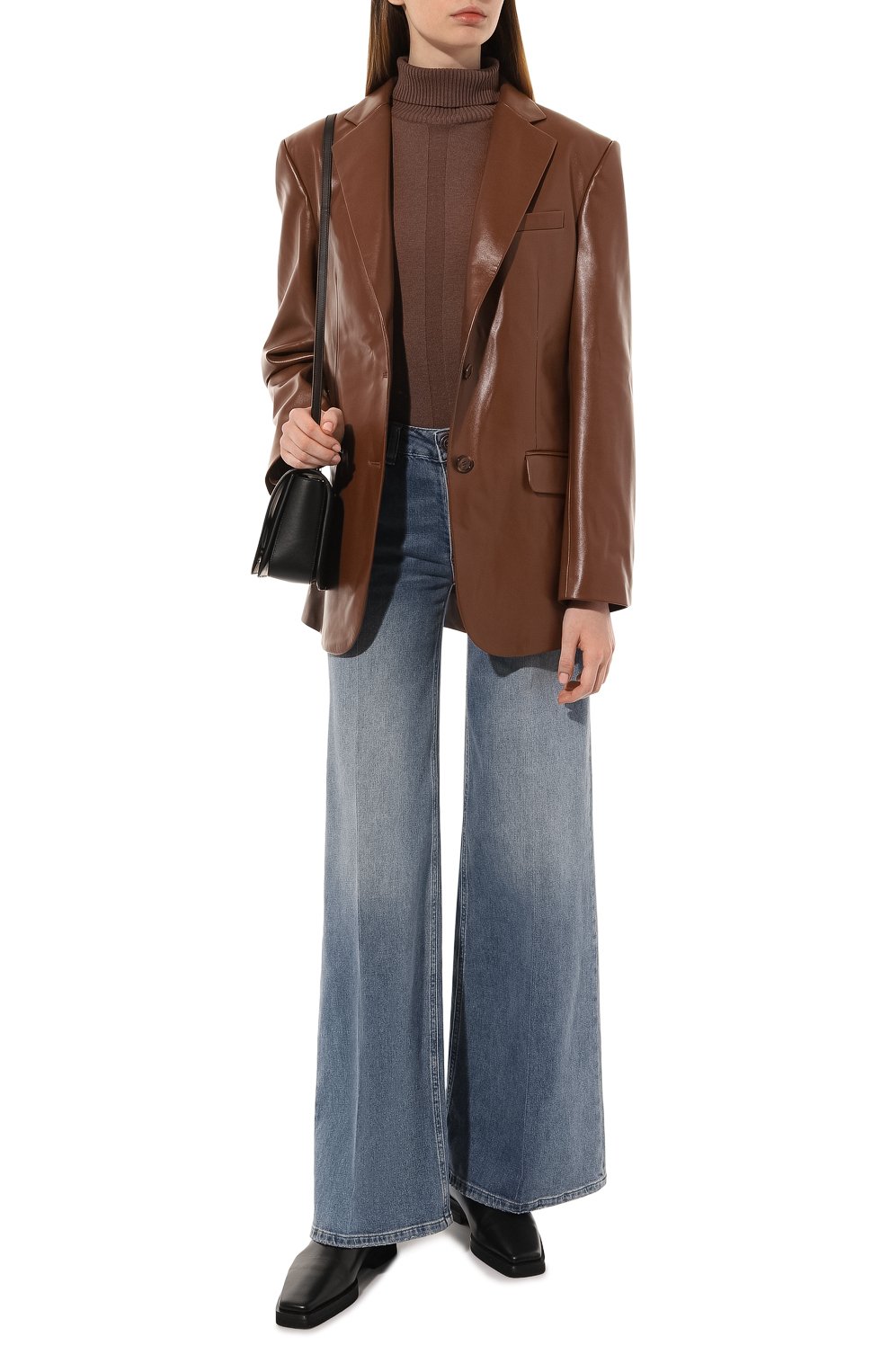 Водолазка из шерсти и шелка FREEAGE, арт. FW 20146-Br, фото 2