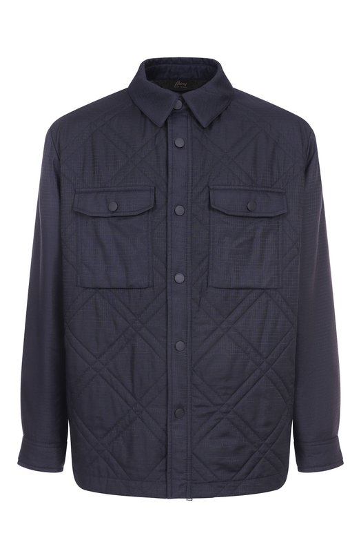 Куртка из кашемира и шелка Brioni SLV80L/PC480 Синий SLV80L/PC480