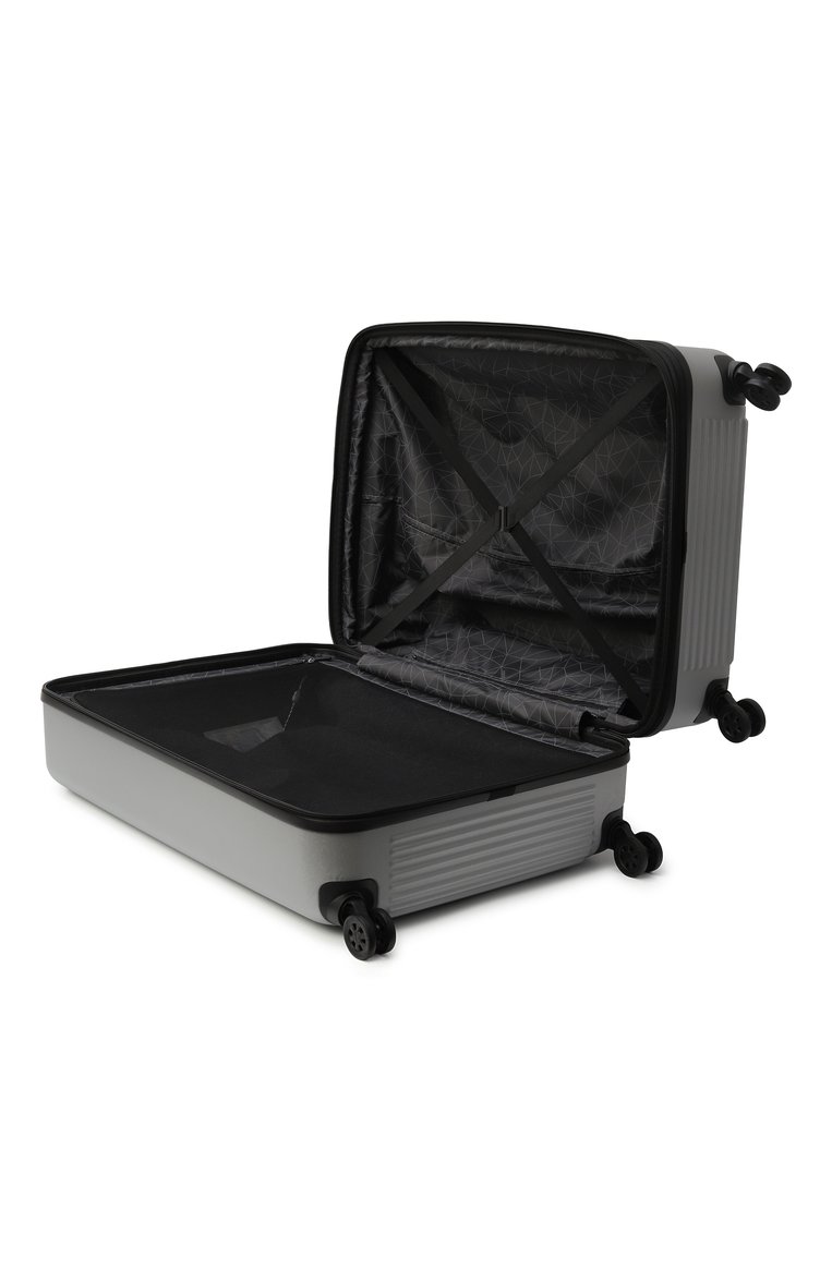 Женский чемодан tank case large MANDARINA DUCK серебряного цвета, арт. FSV24-002 | Фото 4 (Материал: Пластик; Размер: large; Автоматизация состава: Проставлено; Автоматизация ТО: Проставлено)