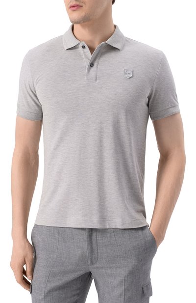 Хлопковое поло CORNELIANI серого цвета по цене 31500 руб., арт. 25G570-2525045, фото 3 Хлопковое поло CORNELIANI, арт. 25G570-2525045, фото 3