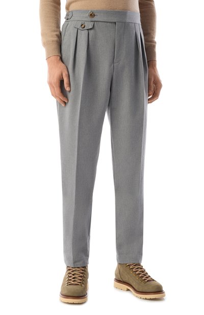 Брюки из хлопка и шерсти BRUNELLO CUCINELLI, арт. ME262M5030, фото 3