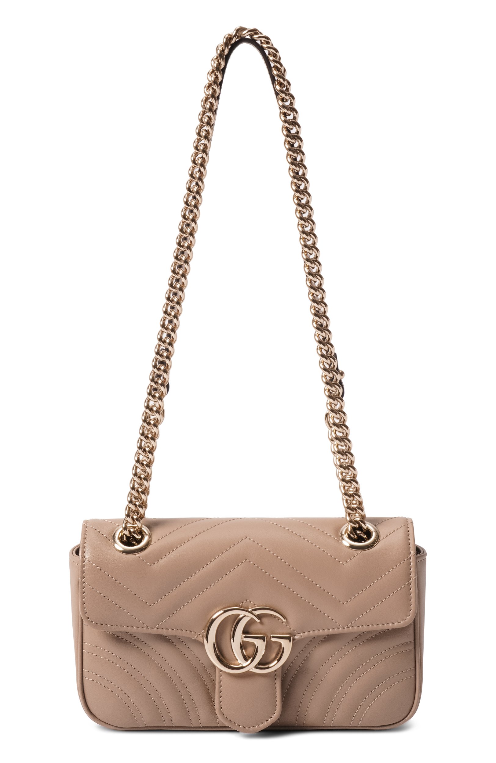 Сумка gg marmont small GUCCI бежевого цвета по цене 399500 руб., арт. 446744/AAER0, фото 1 Сумка gg marmont small GUCCI, арт. 446744/AAER0, фото 1