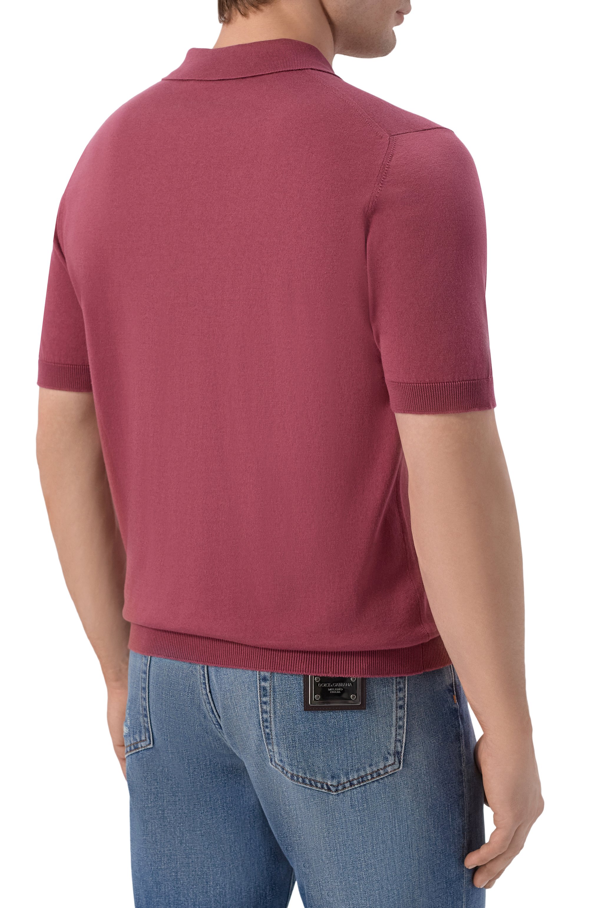Хлопковое поло ANDREA CAMPAGNA бордового цвета по цене 32350 руб., арт. M5426-8056, фото 4 Хлопковое поло ANDREA CAMPAGNA, арт. M5426-8056, фото 4