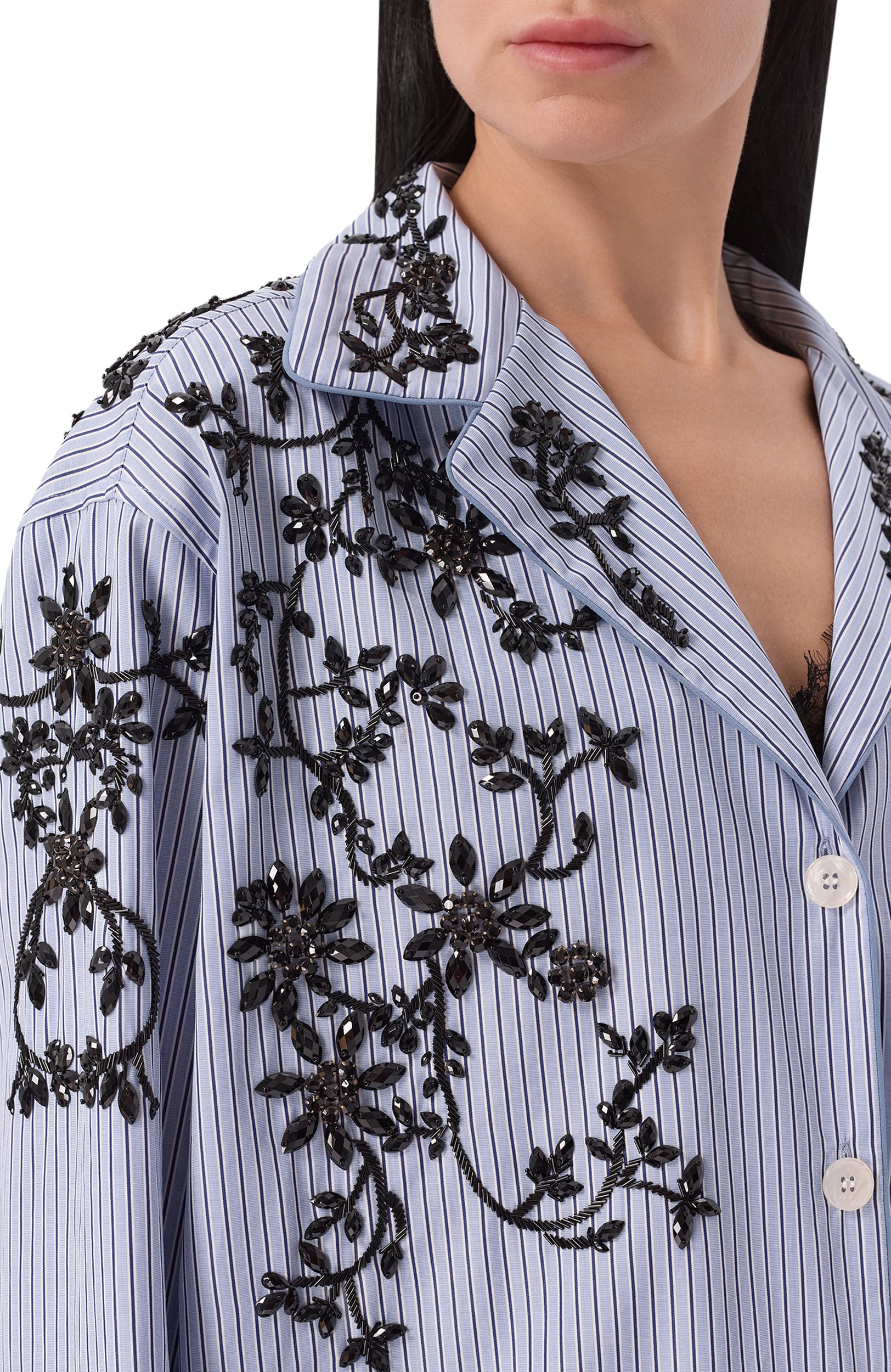 Рубашка из хлопка и шелка DOLCE & GABBANA, арт. F5U42Z/GDDRZ, фото 5