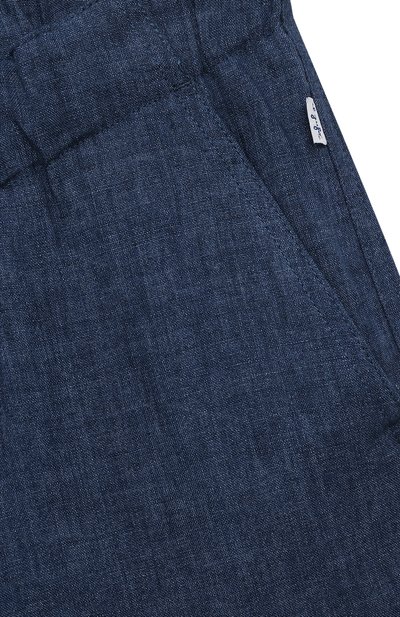 Льняные шорты IL GUFO синего цвета по цене 16150 руб., арт. P23PB172L1012/16A, фото 3 Льняные шорты IL GUFO, арт. P23PB172L1012/16A, фото 3