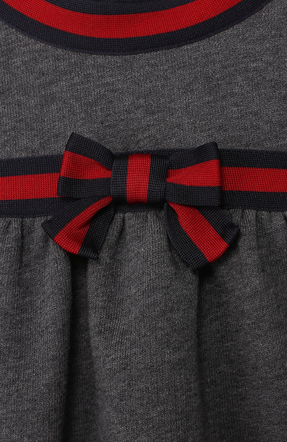 Хлопковое платье с контрастной отделкой и бантом GUCCI, арт. 478384/X9A79, фото 3