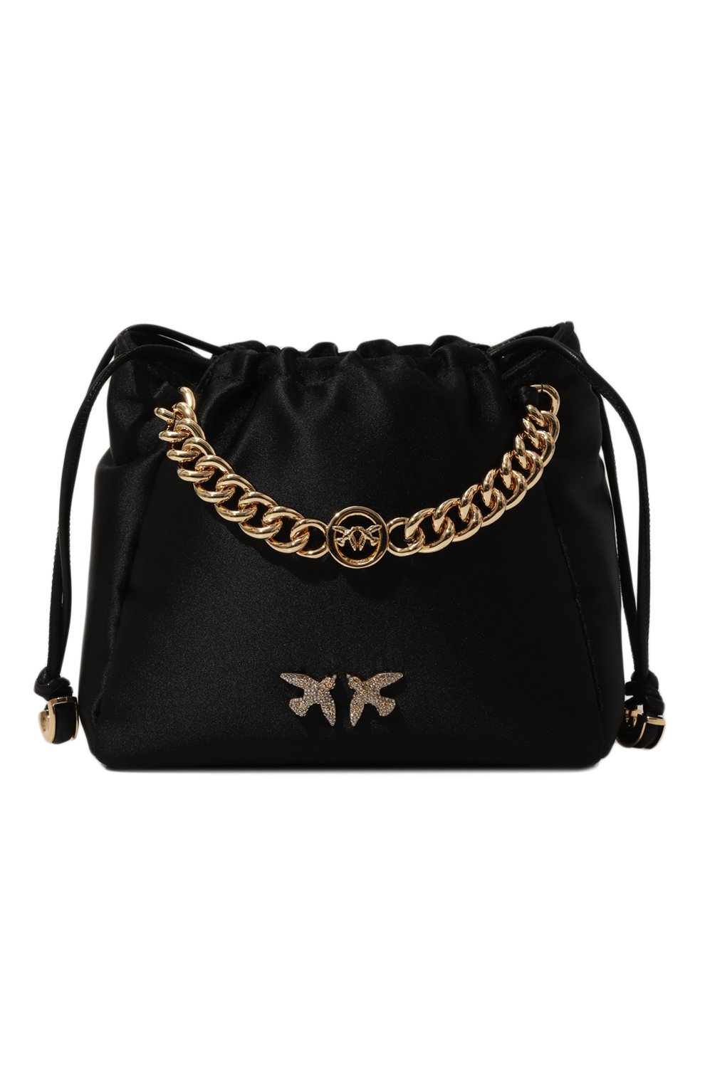 Сумка atalanta PINKO черного цвета по цене 24400 руб., арт. 103534/A1WB, фото 1 Сумка atalanta PINKO, арт. 103534/A1WB, фото 1