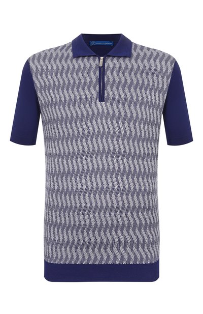 Мужская поло из хлопка и шелка ANDREA CAMPAGNA, арт. SU26C0S310-01/C0S264