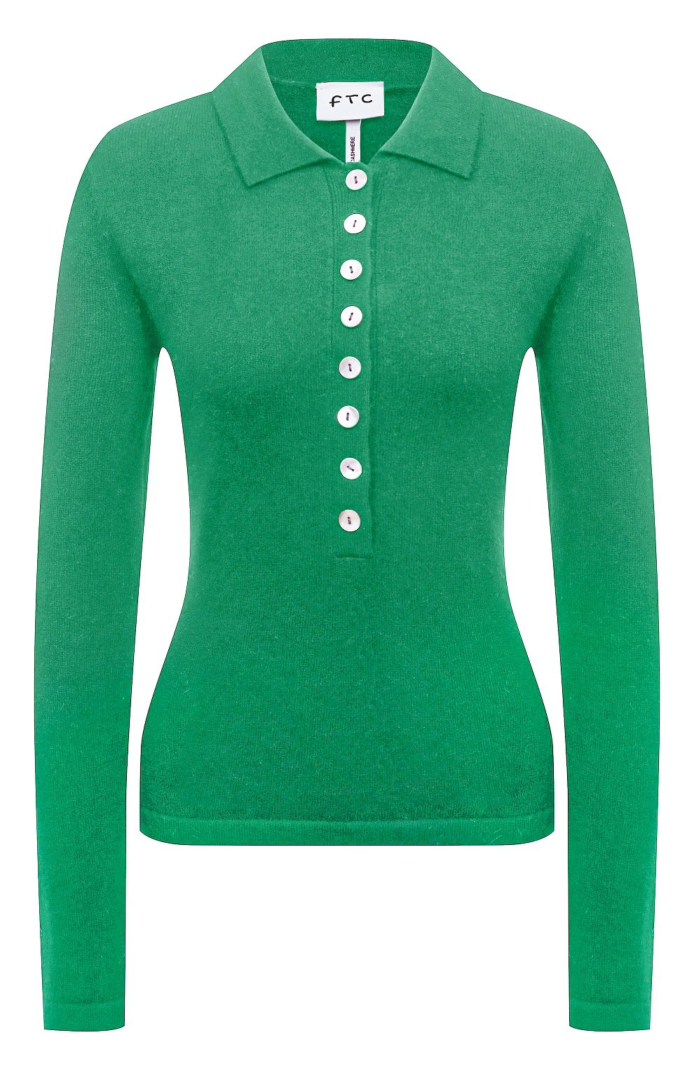 Кашемировое поло FTC зеленого цвета по цене 49850 руб., арт. 880-0770, фото 1 Кашемировое поло FTC, арт. 880-0770, фото 1