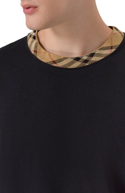 Хлопковая футболка BURBERRY, арт. 8110101, фото 5