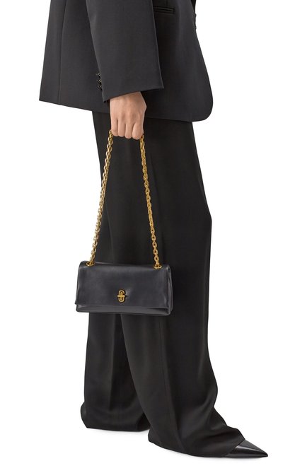 Женская сумка the dual mini MARC JACOBS (THE) черного цвета, арт. 2R4SMN003S02 | Фото 2 (Материал сплава: Проставлено; Драгоценные камни: Проставлено; Размер: mini; Материал: Натуральная кожа)
