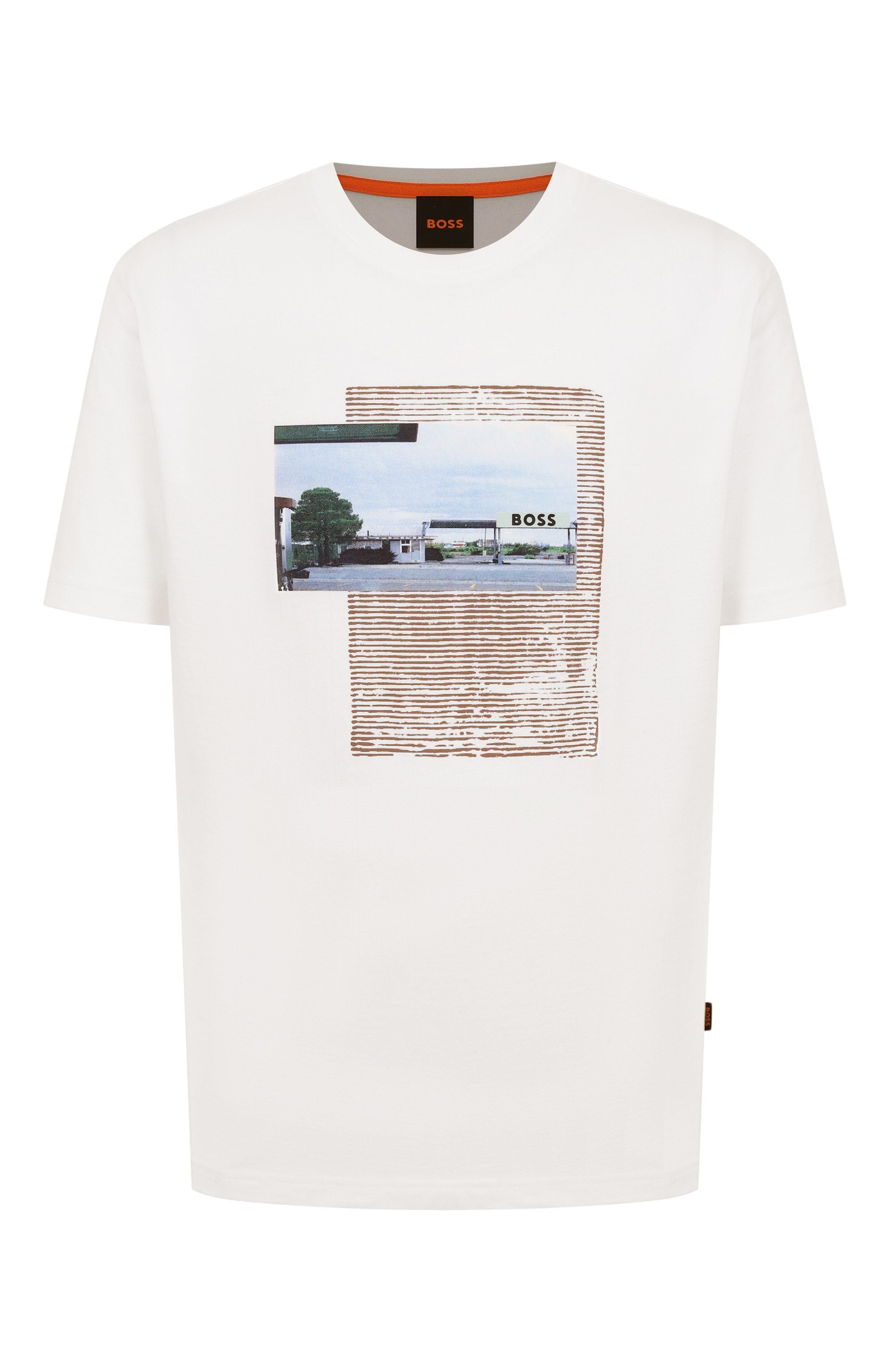 Хлопковая футболка BOSS ORANGE, арт. 50539180, фото 1
