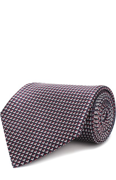 Мужской шелковый галстук с узором ZEGNA, арт. Z3D13/1XW