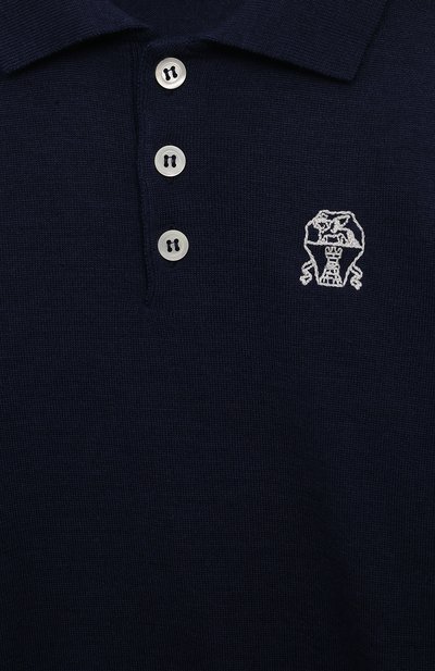 Поло из шерсти и кашемира BRUNELLO CUCINELLI, арт. B24M00105A, фото 3