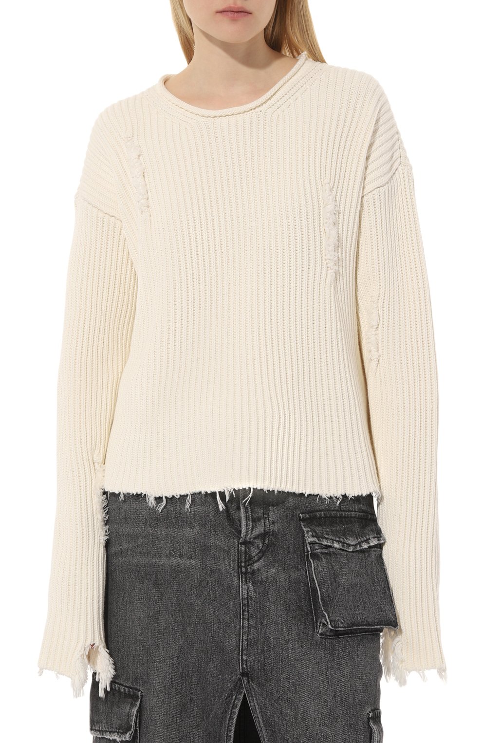 Свитер из хлопка и шерсти MM6, арт. S62HL0004/S18255, фото 3