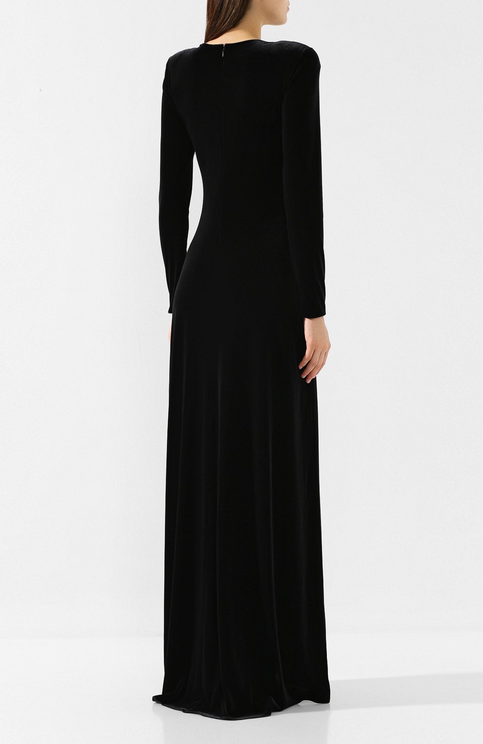 Бархатное платье EMPORIO ARMANI черного цвета по цене 104500 руб., арт. 6G2A8E/2JW4Z, фото 4 Бархатное платье EMPORIO ARMANI, арт. 6G2A8E/2JW4Z, фото 4