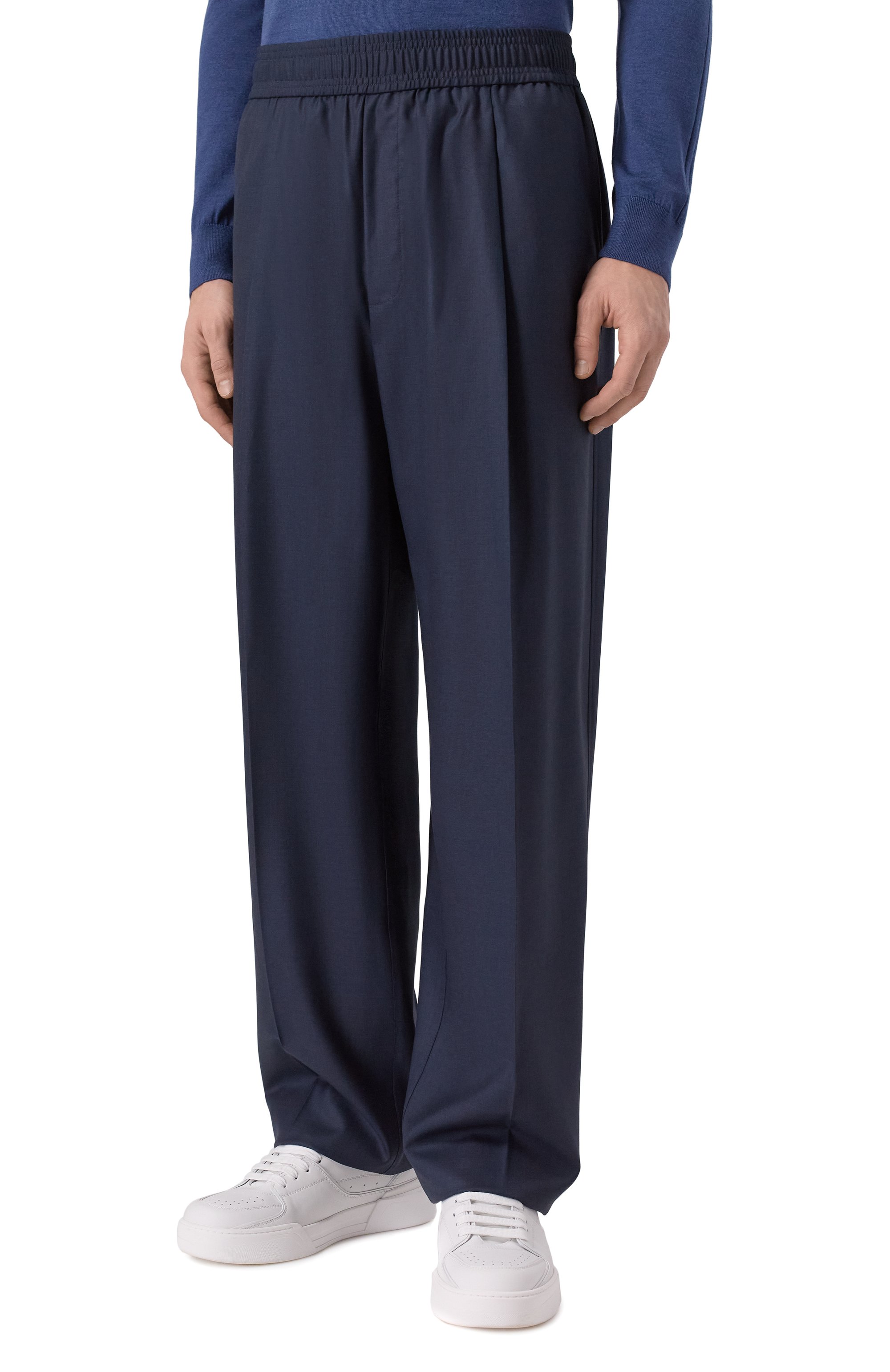 Шерстяные брюки ZILLI темно-синего цвета по цене 139500 руб., арт. CPPT07M020740123U, фото 3 Шерстяные брюки ZILLI, арт. CPPT07M020740123U, фото 3