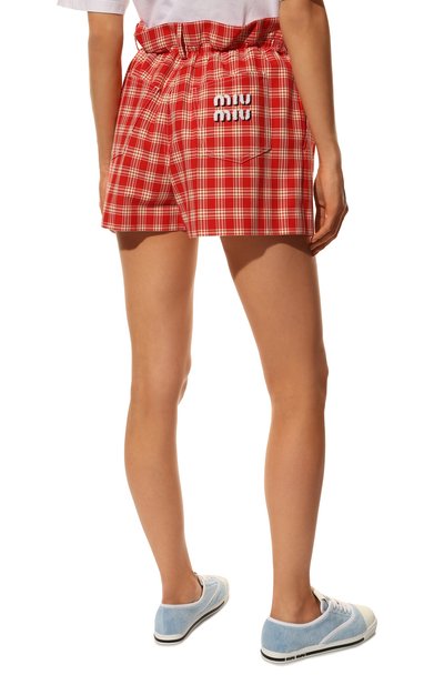 Хлопковые шорты MIU MIU, арт. MP1536-6J1-F0976, фото 4