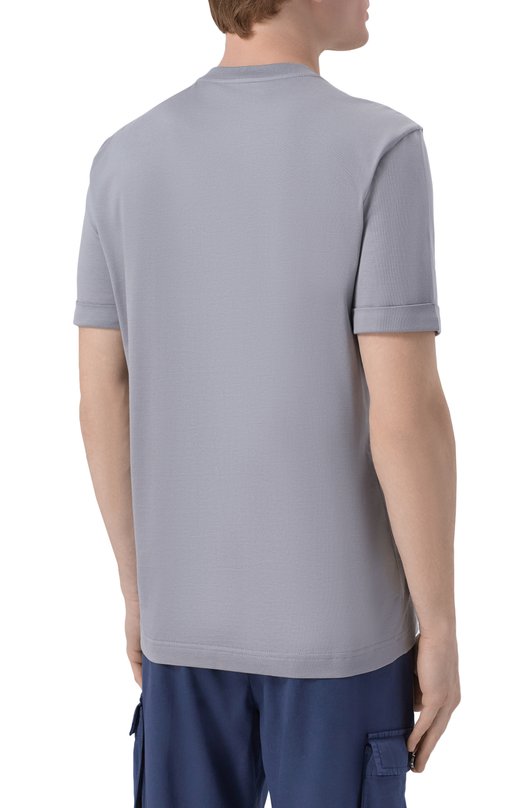 Хлопковая футболка Kiton UMK0891 Серый  UMK0891 Фото 4