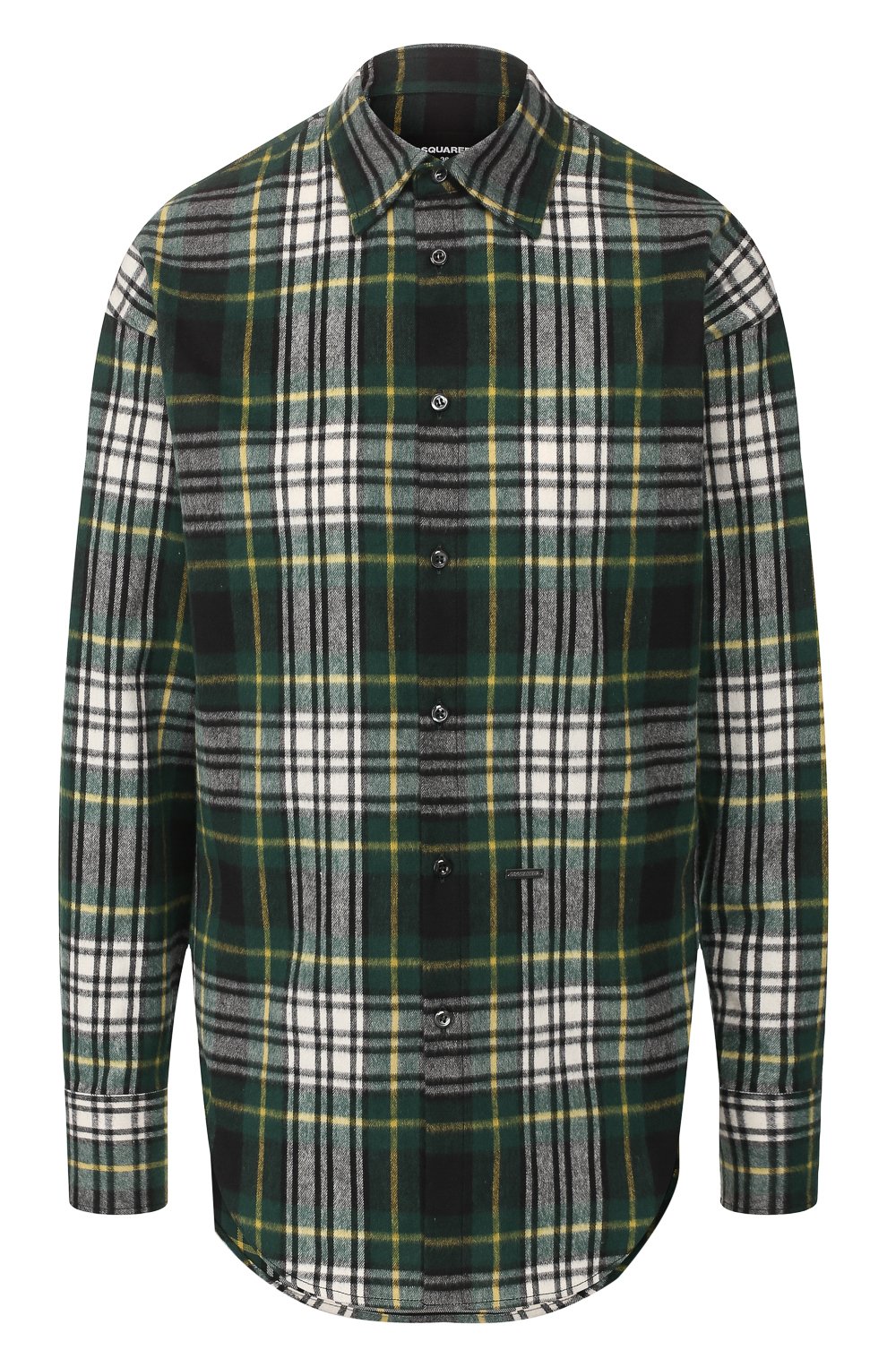 Хлопковая рубашка DSQUARED2 зеленого цвета по цене 39800 руб., арт. S75DL0631/S52013, фото 1 Хлопковая рубашка DSQUARED2, арт. S75DL0631/S52013, фото 1