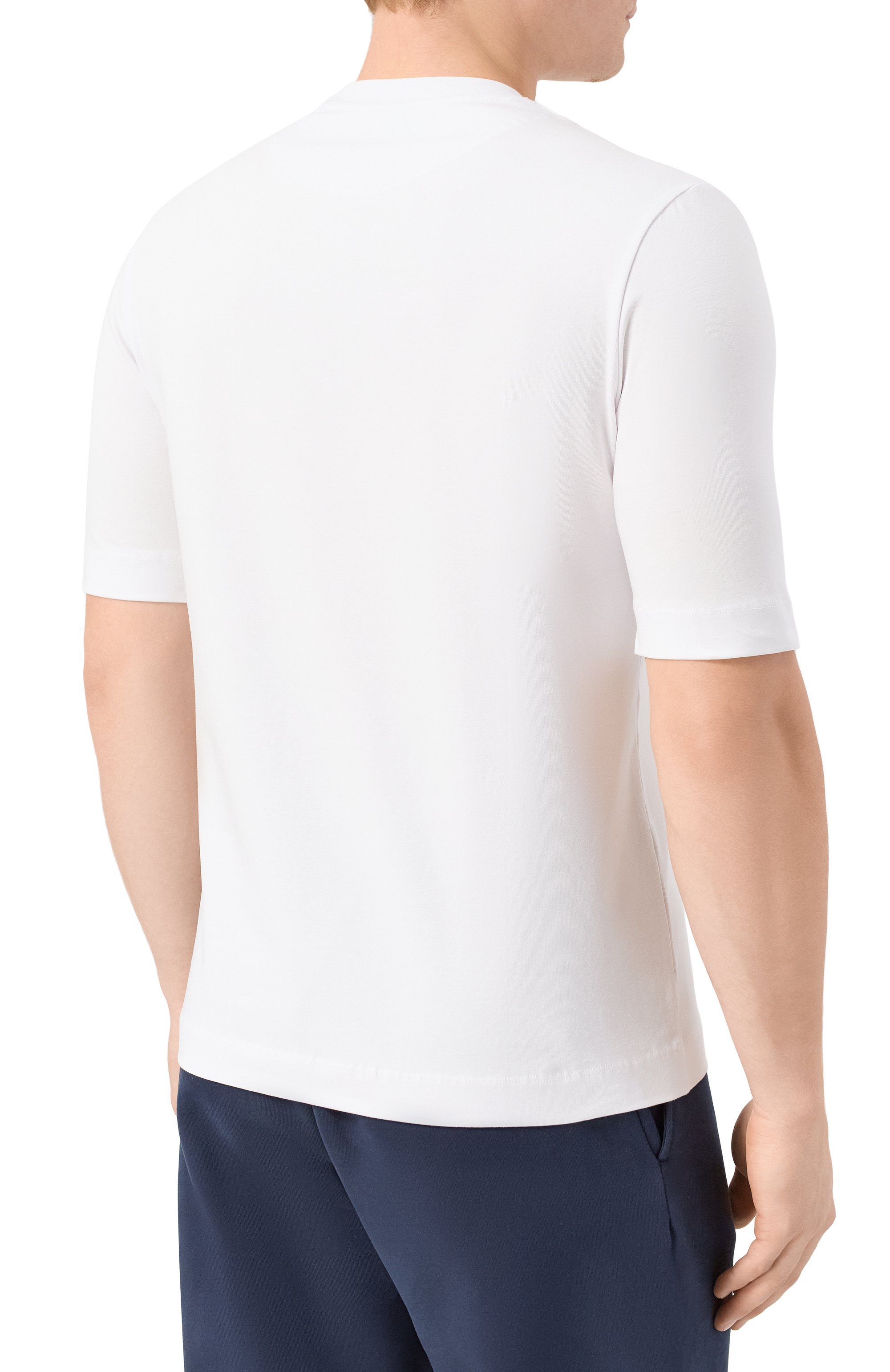 Хлопковая футболка DIRK BIKKEMBERGS белого цвета по цене 5295 руб., арт. BMT1240, фото 4 Хлопковая футболка DIRK BIKKEMBERGS, арт. BMT1240, фото 4