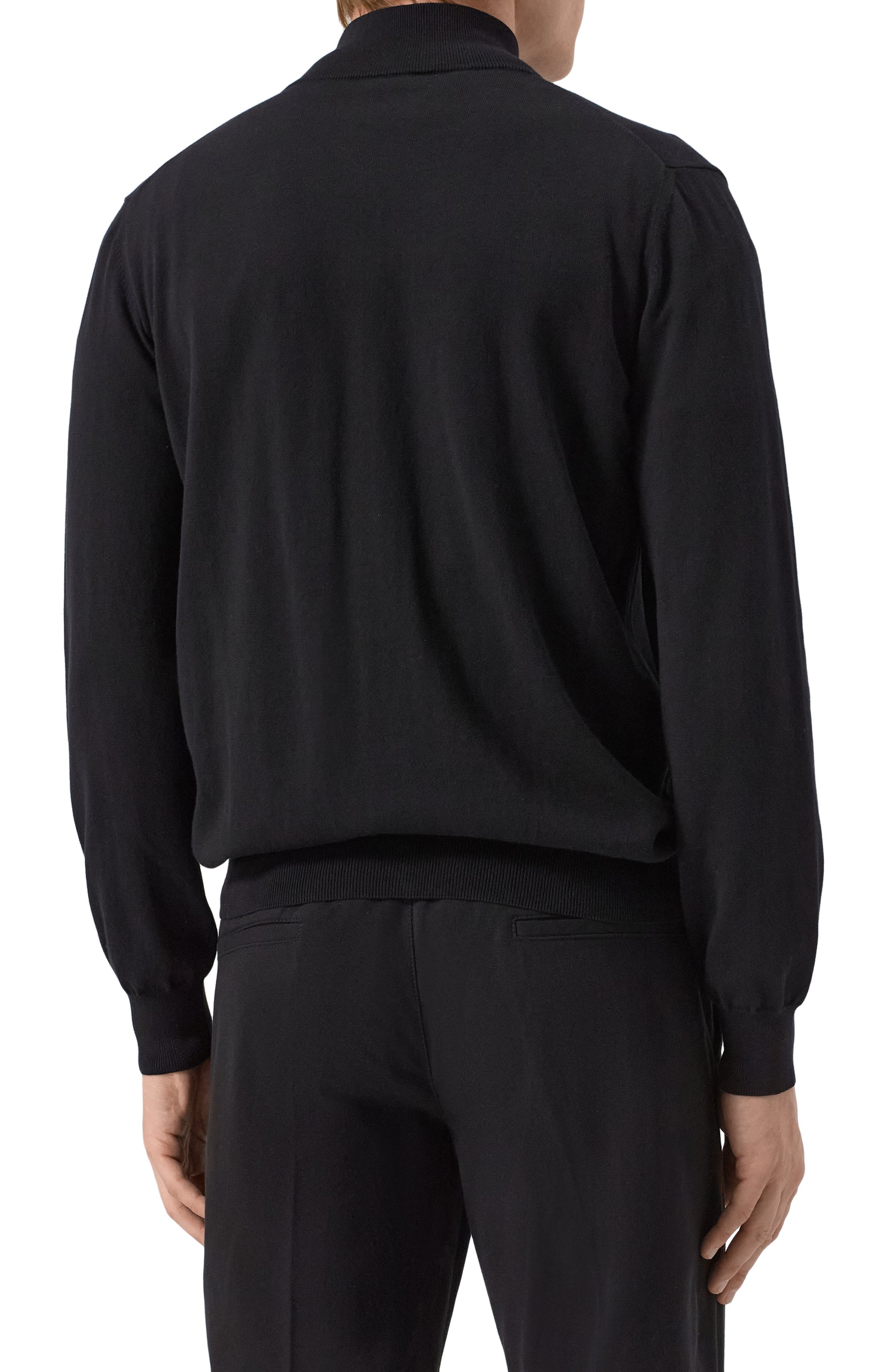 Хлопковый кардиган CANALI черного цвета по цене 52750 руб., арт. C0022/MK00145, фото 4 Хлопковый кардиган CANALI, арт. C0022/MK00145, фото 4