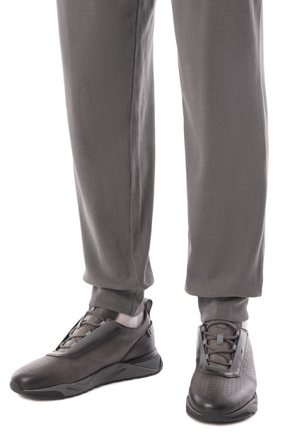 Кожаные кроссовки innova SANTONI, арт. MBIG21783ANEPDYE, фот�о 3