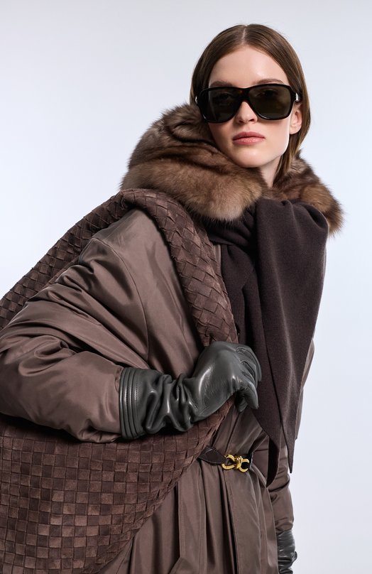 Кожаные перчатки Kiton D58906K0533F01 Серый  D58906K0533F01 Фото 3