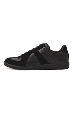 Мужские кожаные кеды replica MAISON MARGIELA черного цвета, арт. S57WS0236/P1897 | Фото 4 (Материал внутренний: Натуральная кожа, Текстиль; Подошва: Плоская; Материал утеплителя: Без утеплителя; Стили: Классический; Драгоценные камни: Проставлено; Материал сплава: Проставлено; Материал внешний: Натуральная кожа; Кросс-КТ: Низкие)