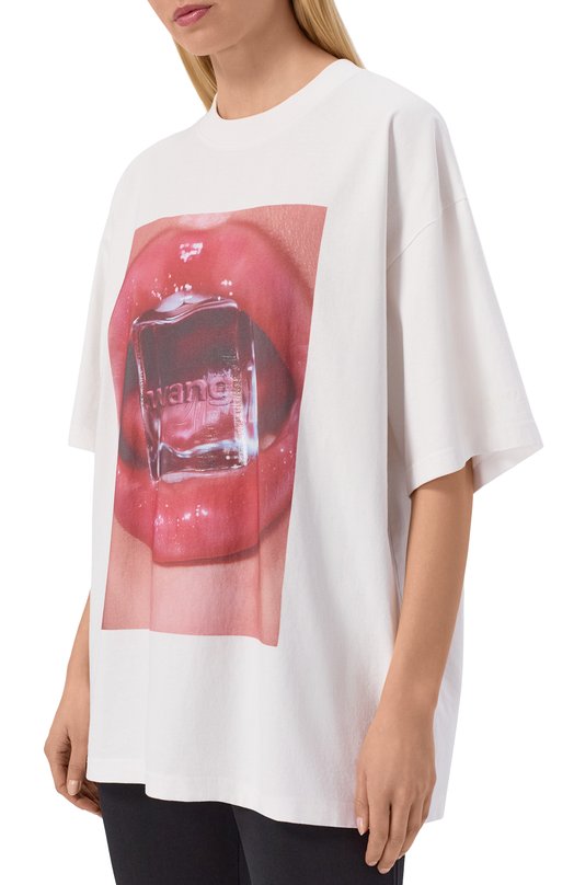 Хлопковая футболка Alexander Wang UCC2261891 Белый  UCC2261891 Фото 3