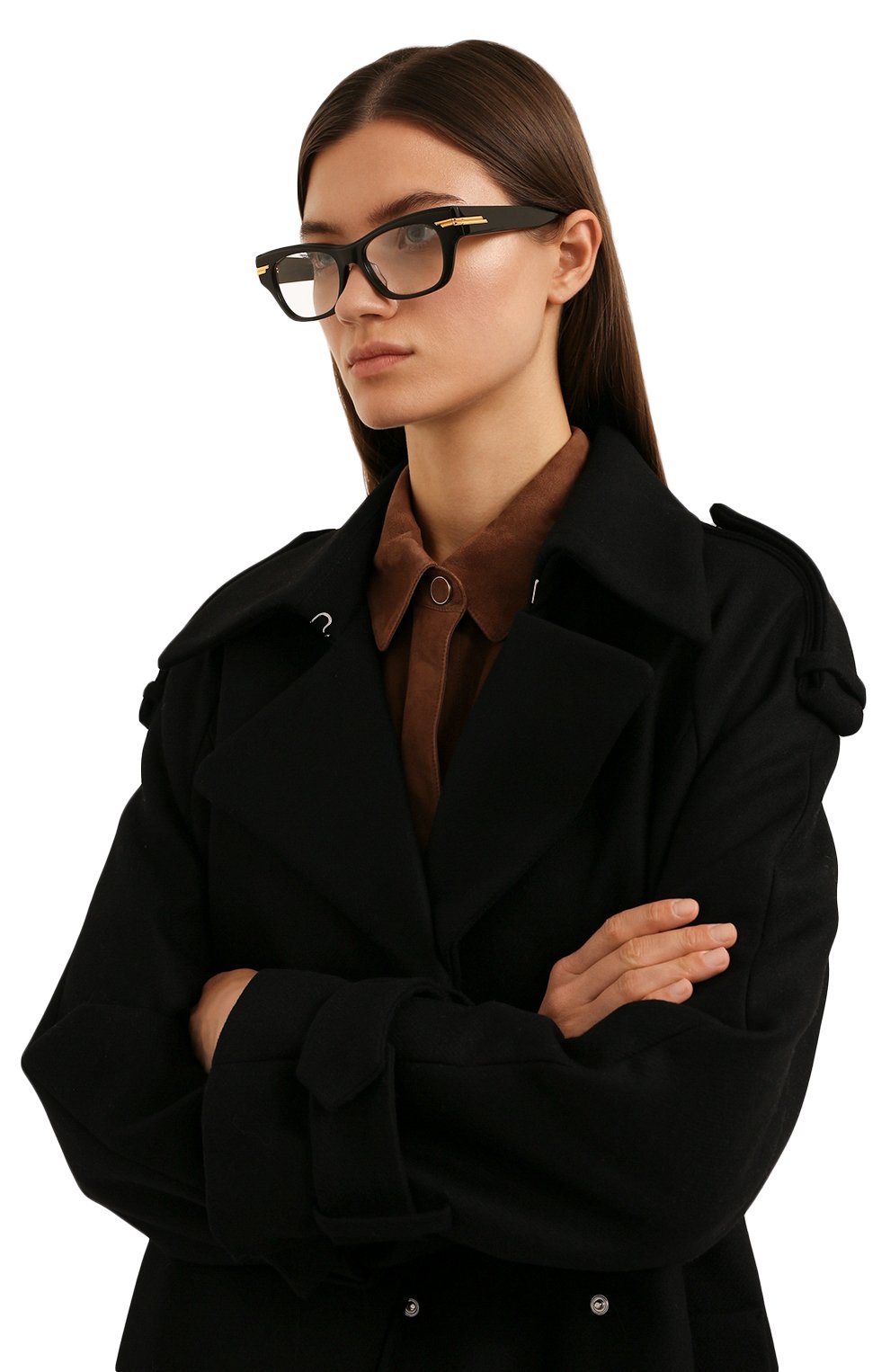 Оправа BOTTEGA VENETA черного цвета по цене 36300 руб., арт. BV1152 001, фото 2 Оправа BOTTEGA VENETA, арт. BV1152 001, фото 2